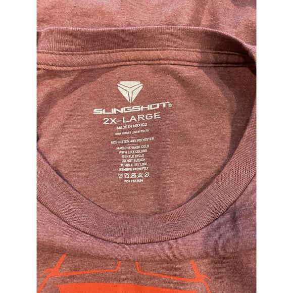 Polaris Slingshot Short Sleeve T-Shirt Heathered Red Men’s 2XL - Picture 4 of 6